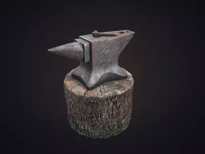 Old Anvil Low-poly 3D model purchase