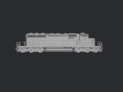 EMD SD40-2 Low-poly 3D model