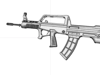 Assault Rifle QBZ-95 3D model