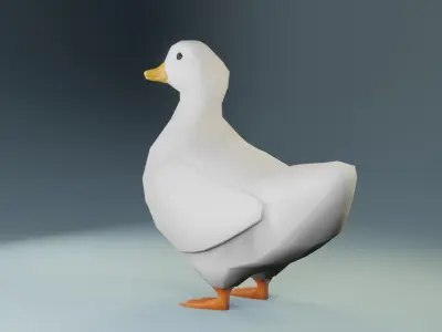 Low Poly Duck 3D Model Low-poly 3D model