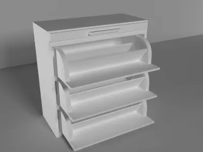 cupboard furniture Low-poly 3D model
