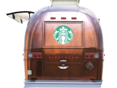 Starbucks Coffee trailer Dubai 3D model