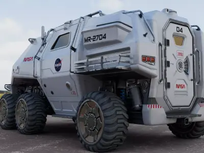 NASA Mars Lunar or Moon Terrain Rover Vehicle  Concept 3D model