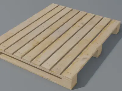 Wooden Pallet Asset - Low Poly - 4K Textures 3D model Low-poly 3D model