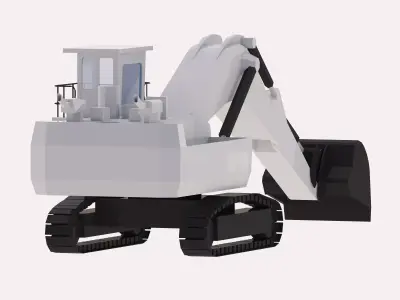 Excavator Mining RH90C-b Simplified Low-poly 3D model