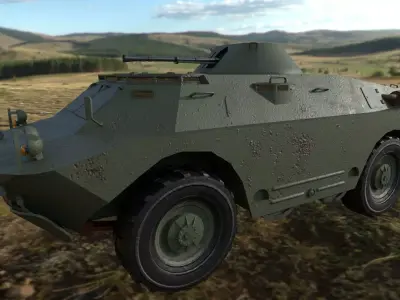 BRDM-2 armoured vehicle for world of tanks Low-poly 3D model