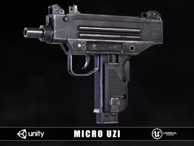 Micro Uzi Low-poly 3D model purchase