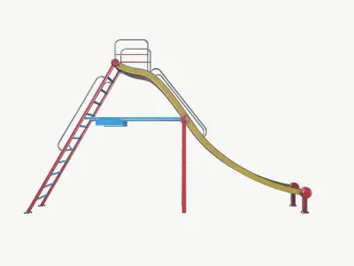 Playground Slide 3D model purchase