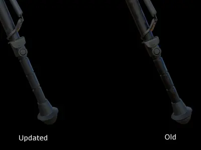 Bipod Low-poly 3D model