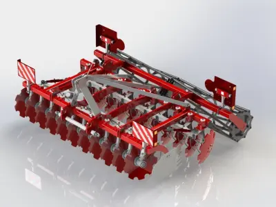 WG 0016 - Disc harrow 300 3D model