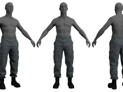 ACU Army Combat Uniform Pants - Marvelous Designer 3D model 3D model