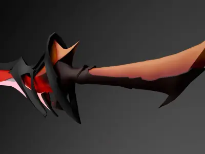 Dark Night Samurai- Anime Sword Low Poly 3d model Free low-poly 3D model