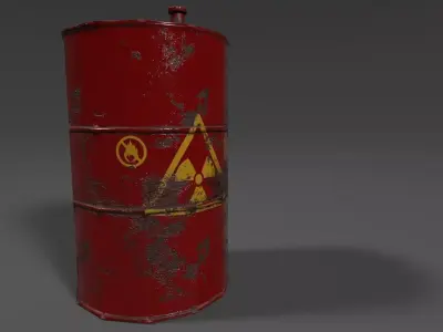 Oil Drum Low-poly 3D model order
