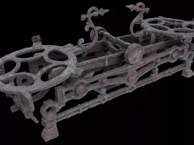 Antique cast iron scale 3D model