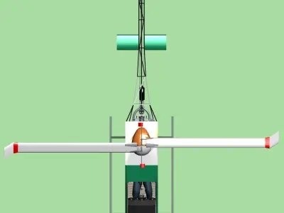 Robin ultralight helicopter 3D model