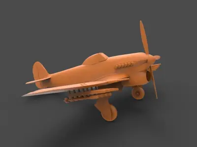 F6F Hellcat 3D print model