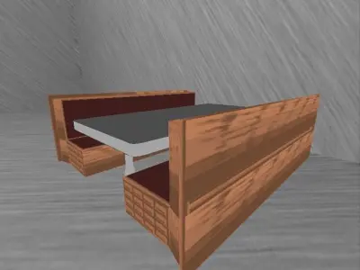 Booth Low-poly 3D model