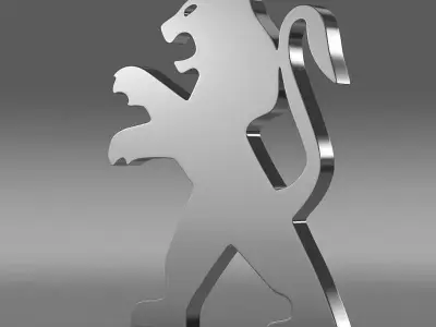 Peugeot wheel logo 3D model