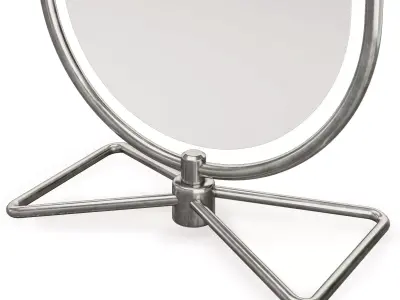 standing mirror and clothing rack set Low-poly 3D model