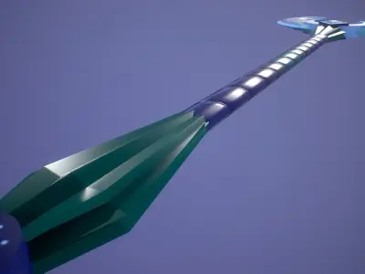 moon great axe Low-poly 3D model