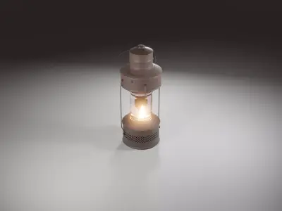 Low-Poly old latern Low-poly 3D model