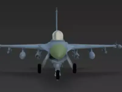 Modern Strike Fighter Jet 3D Model Military Aircraft Low-poly 3D model