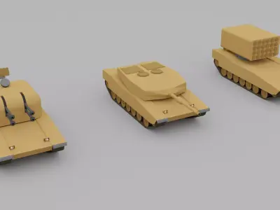 Low poly armored vehicles Free low-poly 3D model