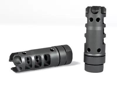 LANTAC Dragon Muzzle Brake Low-poly 3D model