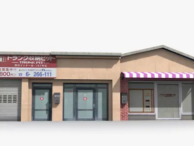 Japanese House x20 Low-poly 3D model