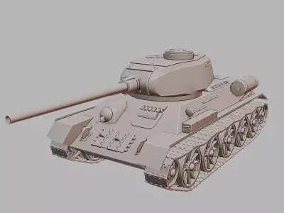 T 34 85  WoT Edition Game Inspired Medium 3D Printable  3D print model