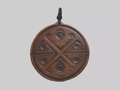 Wooden Talisman Low-poly 3D model
