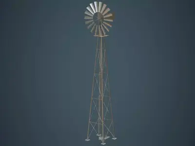 Windmill 1A Low-poly 3D model