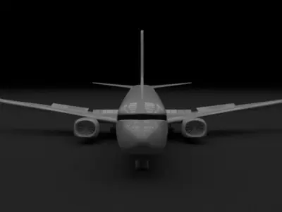 737-like plane 3D model