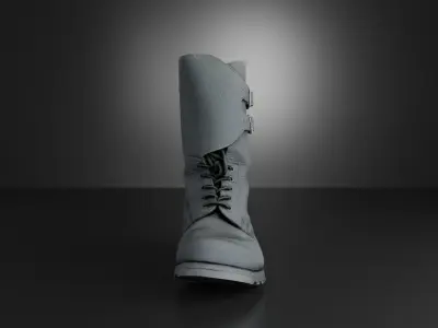 Cold war army boot Yugoslavs People Army combat boots Low-poly 3D model