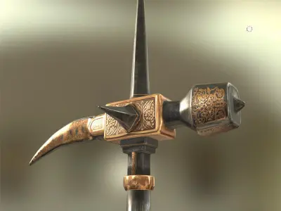 Horsemans Pick Low-poly 3D model