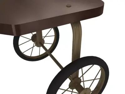 Vintage Tricycle Low-poly 3D model