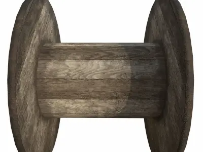 Cable Reel Low-poly 3D model