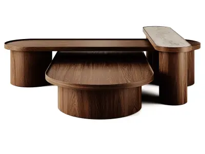 HC28 maison SPAN Set of Coffee Tables 3D model