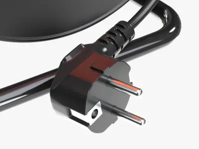 Extension cord reel with sockets 01 3D model