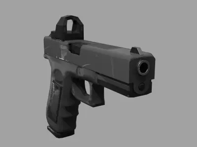 Glock-21 gun Low-poly 3D model