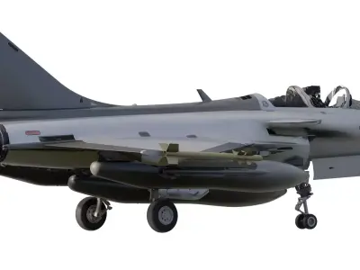 Dassault Rafale with interior 3D model