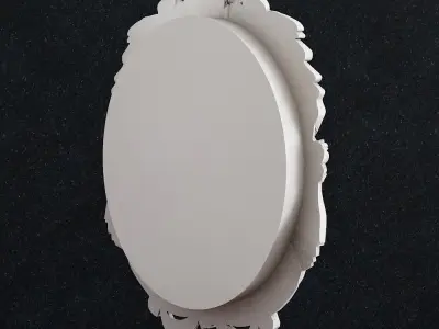 Carved Picture Frame Mirror  3D print model