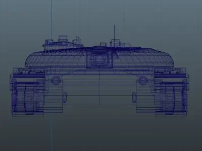 Object 775 Soviet Cold War Prototype Tank Pancake Tank Low Poly 3D print model