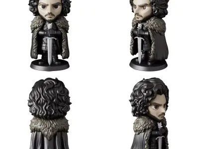 STL printable - Game of Thrones Part 1 - textured GLBs  3D print model