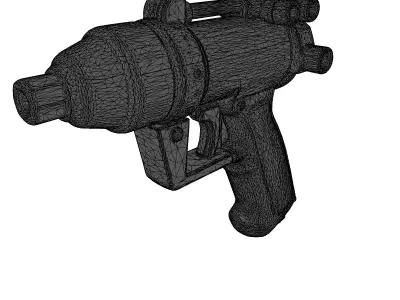 Gritty SciFi Handgun Prop 3D model