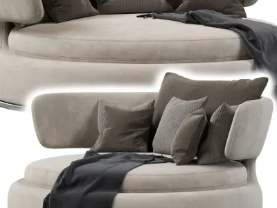 Amoenus Soft Maxalto Swivel Sofa 3D model