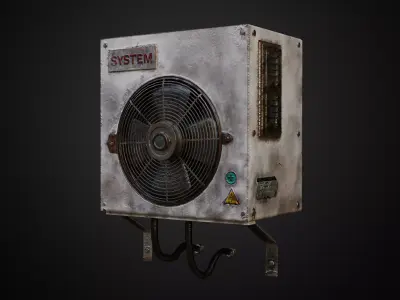 ventilator fan Free low-poly 3D model