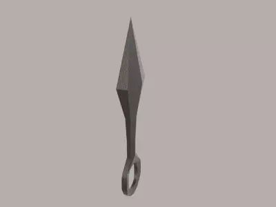 Kunai knife Low-poly 3D model