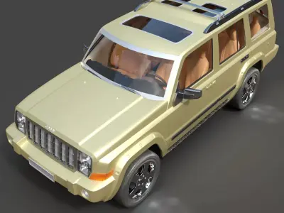 Detailed Jeep Commander 4x4 - Hyper-Realistic SUV Asset 3D model