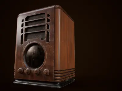 Radio Zenith 1938 Low-poly 3D model